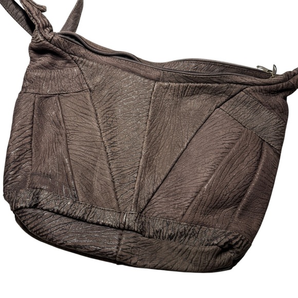 Italian Full Grain Cowhide Leather Bag boho hobo bag purse womens - Picture 3 of 12